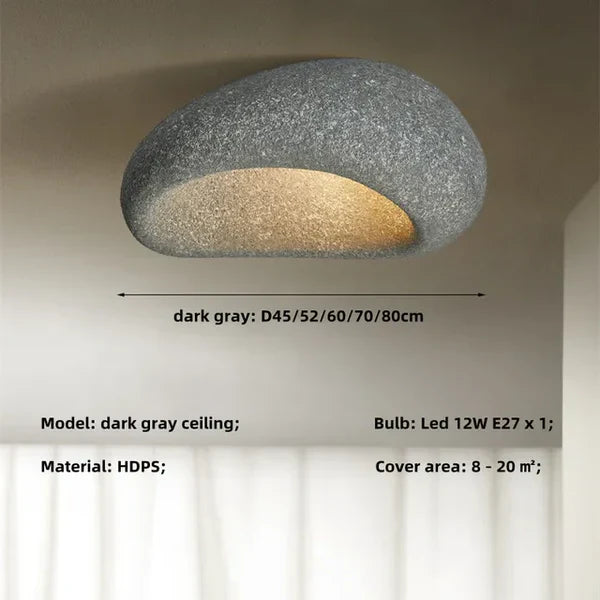 Natural Wabi Sabi Ceiling Lamp - SereneAura