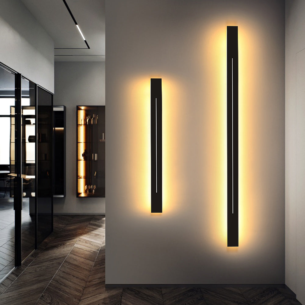 Modern LED Wall Lamp - LumièreGold-Black-L 23.62 in-Warm White-The Livary