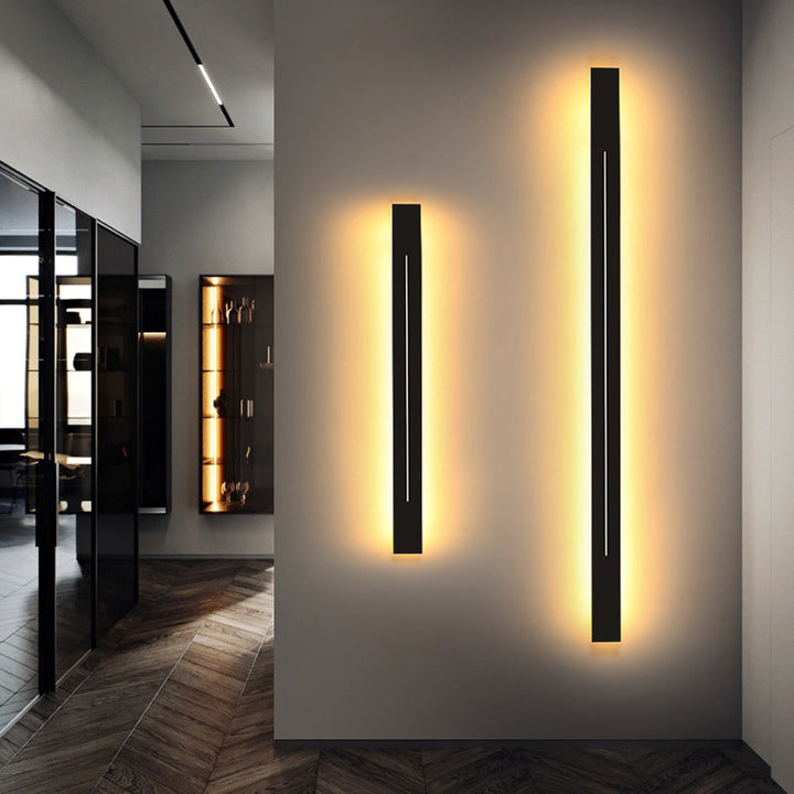 Modern LED Wall Lamp - LumièreGold-Black-L 23.62 in-Warm White-The Livary