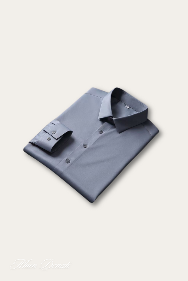 Stylish Satin Men's Shirt – Dario-Grey-The Livary