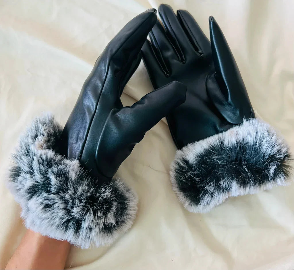 Trendy PU Leather Gloves - SilkGlide