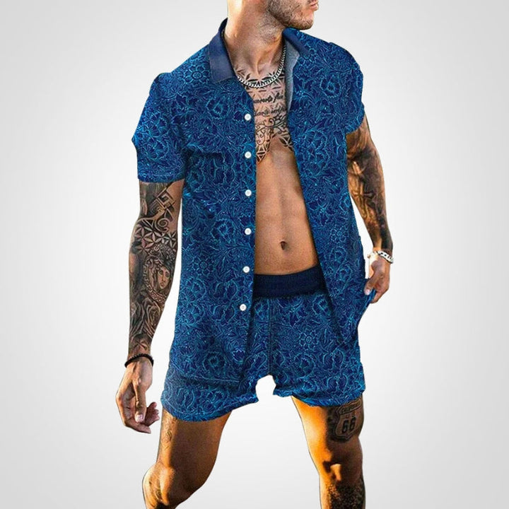 Two-piece men's set with print – Ruben-J-S-The Livary