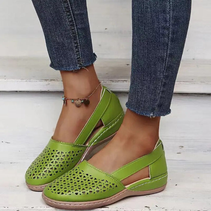 Comfortable Summer Shoes for Women - Melina-Green-2.5-The Livary