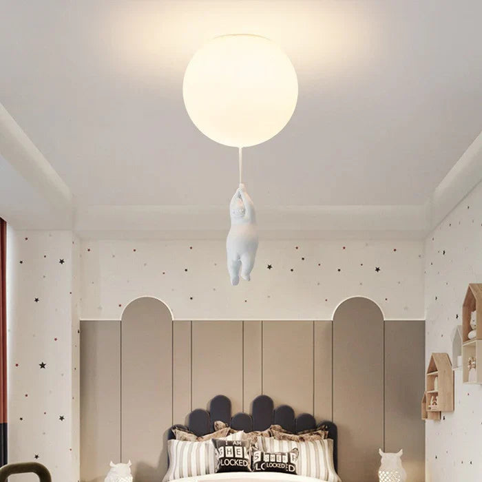 Children's Ceiling Lamp with Bear and Balloon - CloudBear