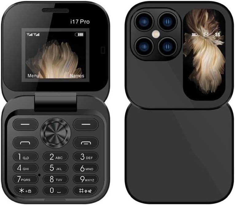 Foldable Mini Phone – FlipLite-Black-The Livary