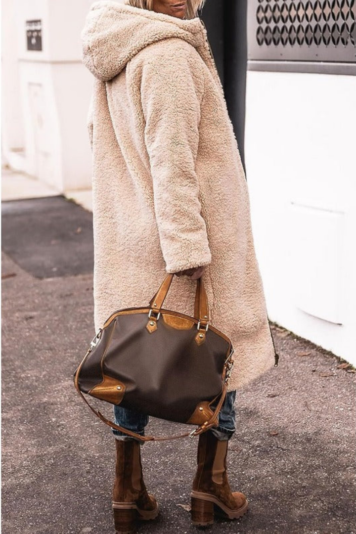Trendy Double-Sided Ladies Winter Coat - Sofia-Brown-S-The Livary