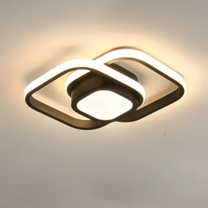 Modern LED Ceiling Lamp with Double Ring Design - Twilight Rings