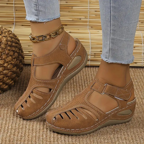 Trendy women's comfort sandals with orthopedic support – Mirella-Brown-3-The Livary