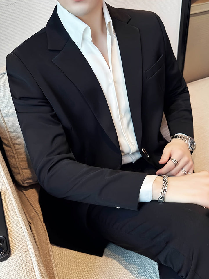 Classic Black Men's Blazer - Lars-S-The Livary