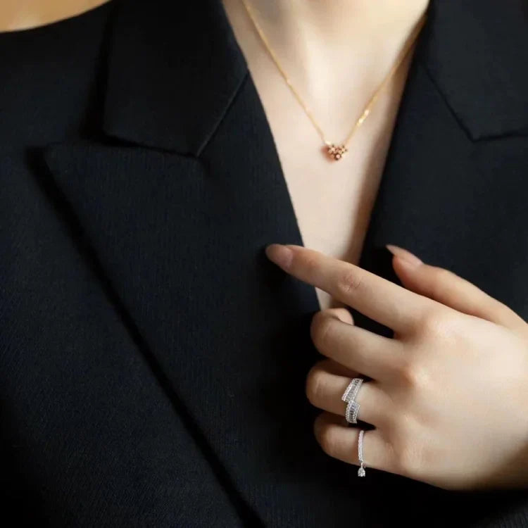 Adjustable Water Drop Ring - Isaline-Gold-The Livary
