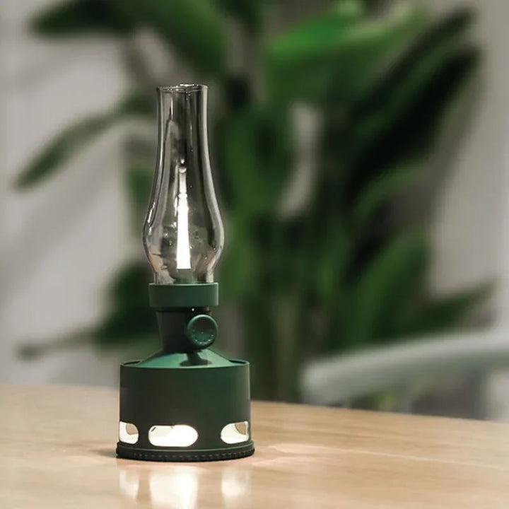 Rechargeable Vintage LED Lantern - LumaLantern-Green-The Livary