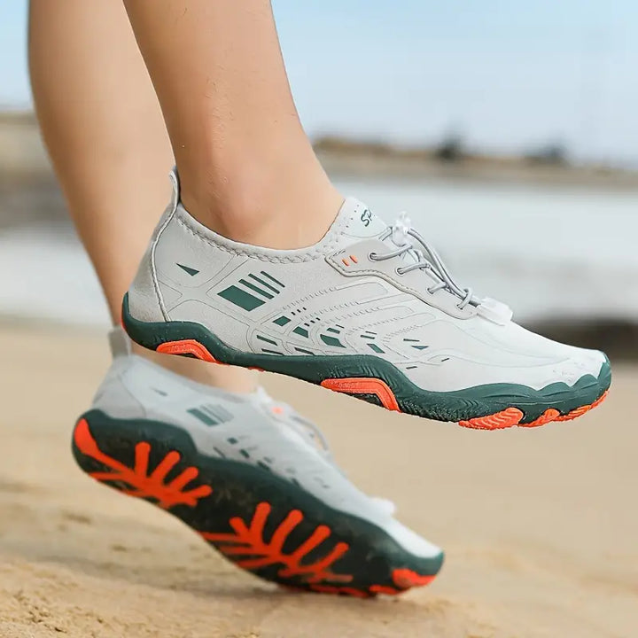 Stylish Ladies Barefoot Sneakers - BreezeStep-Grey-2.5-The Livary