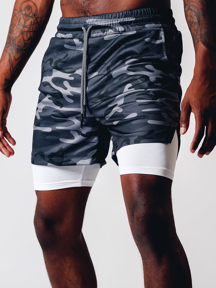 2-in-1 Summer Sports Shorts for Men – Felix-Urban Tech-M-The Livary