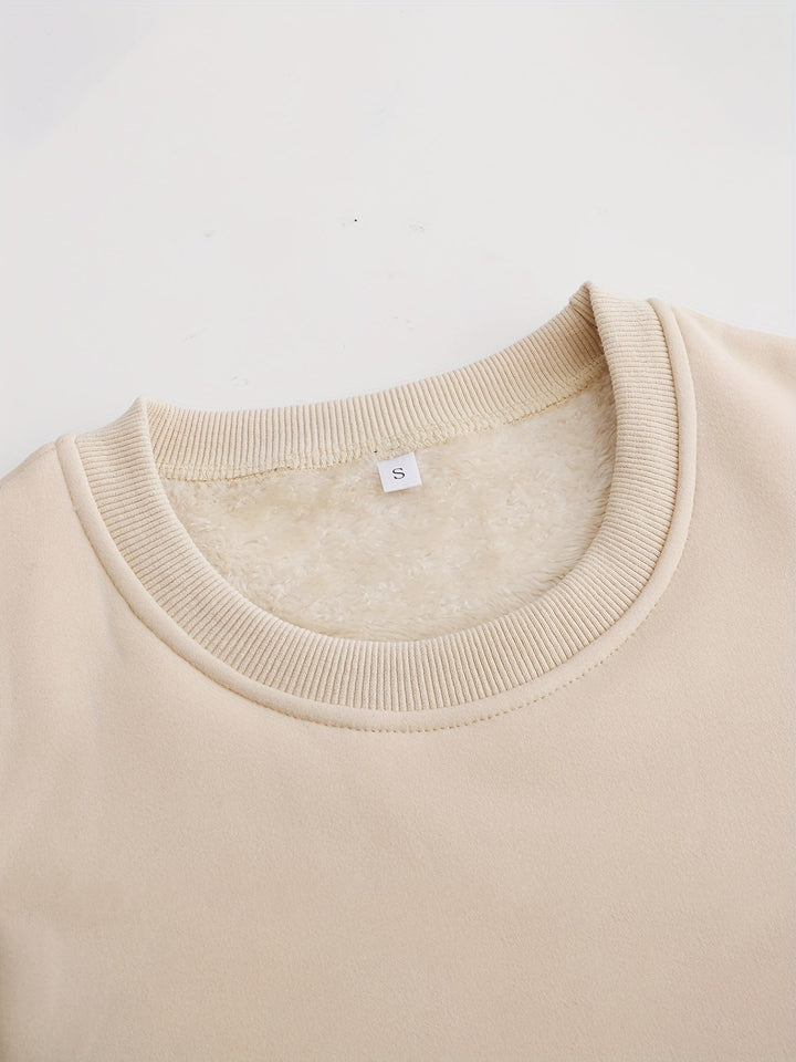 Comfortable Oversized Women's Sweatshirt - Elina-Brown-S-The Livary