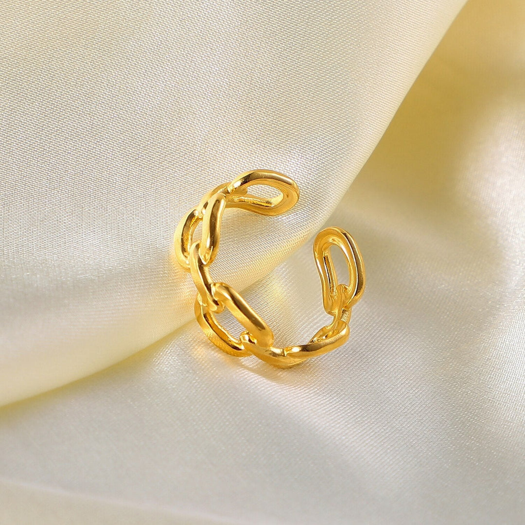 Twisted Link Open Ring - Nexa-The Livary