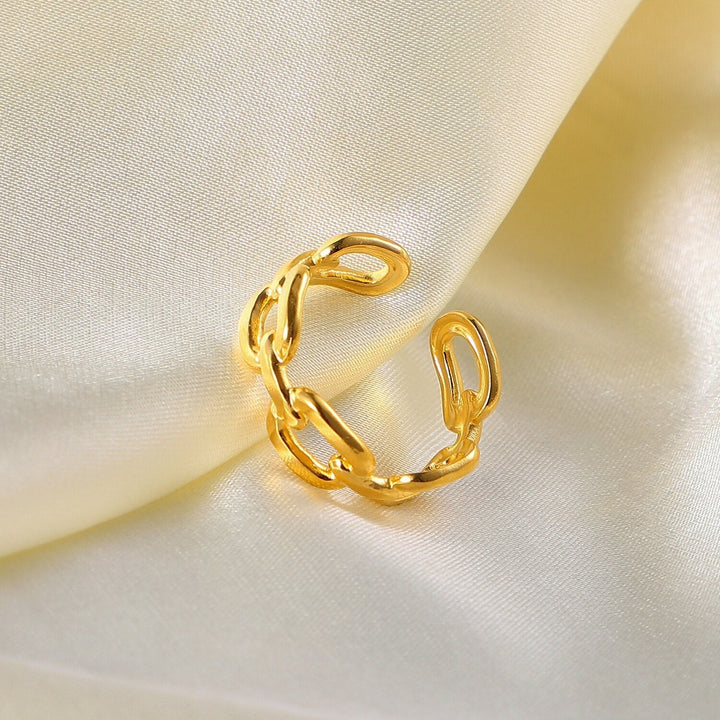 Twisted Link Open Ring - Nexa-The Livary