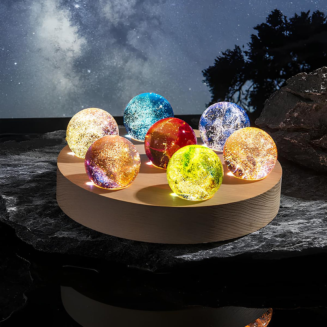 Glowing Cosmic Crystals - AstroGlow Orbs-Round-The Livary