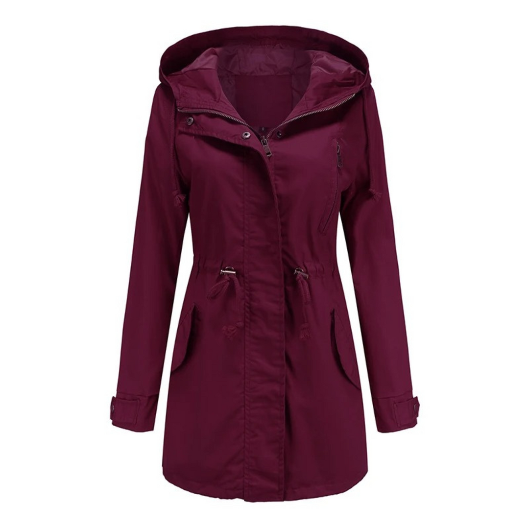 Light & Stylish Women's Summer Jacket with Long Fit – Amira-Red-S-The Livary