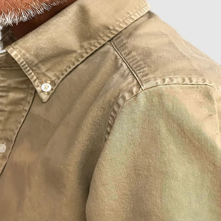 Vintage Men's Shirt - Dario-Beige-S-The Livary