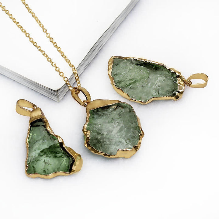 Fine Natural Moldavite Necklace - Lyra-The Livary