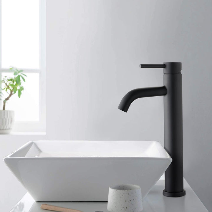 Matte Black Cold Water Basin Tap – Noira-Round-The Livary