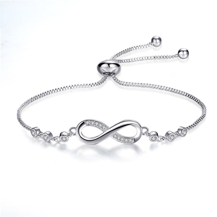 Stylish and Adjustable Infinity Bracelet - Nova-Silver-The Livary