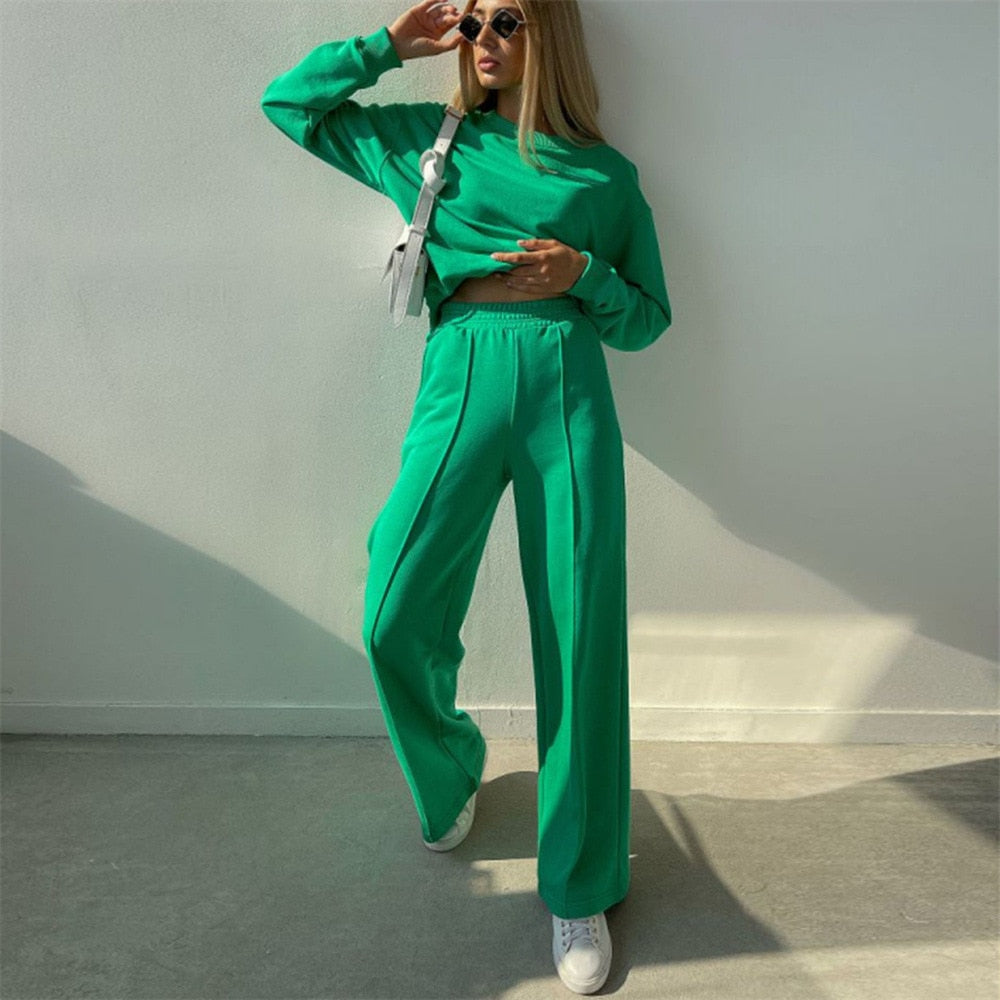 Comfortable and Luxury Tracksuit 2-Piece – Isabel-Green-S-The Livary