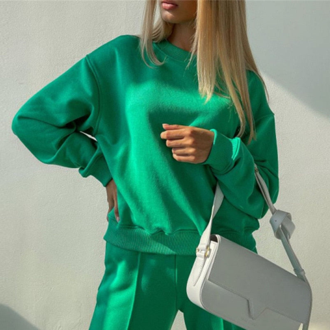 Comfortable and Luxury Tracksuit 2-Piece – Isabel-Green-S-The Livary