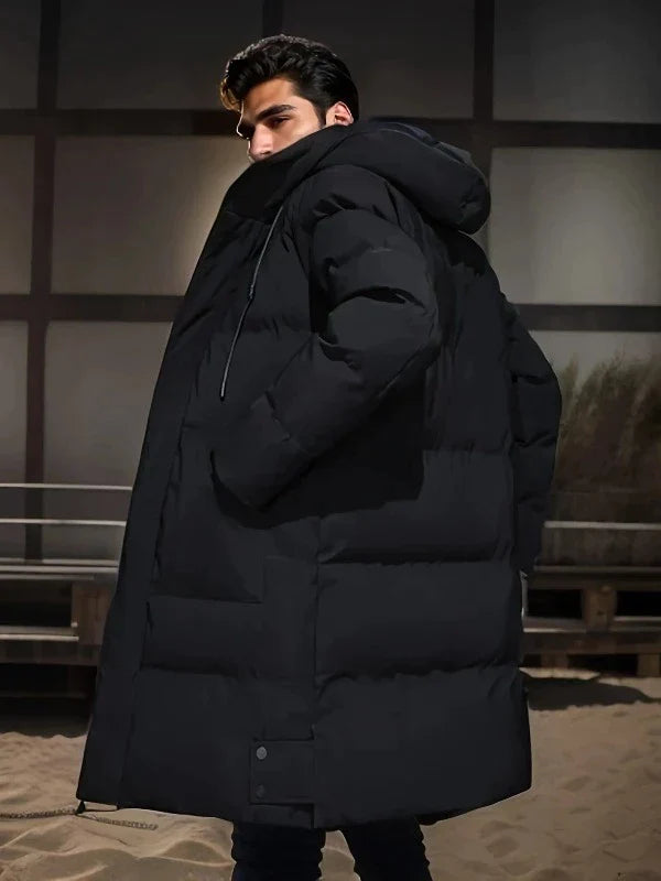 Warm Padded Long Coat - Milan-Black-S-The Livary