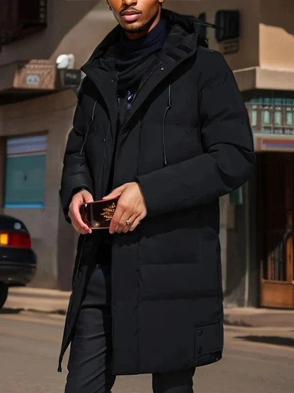 Warm Padded Long Coat - Milan-Black-S-The Livary