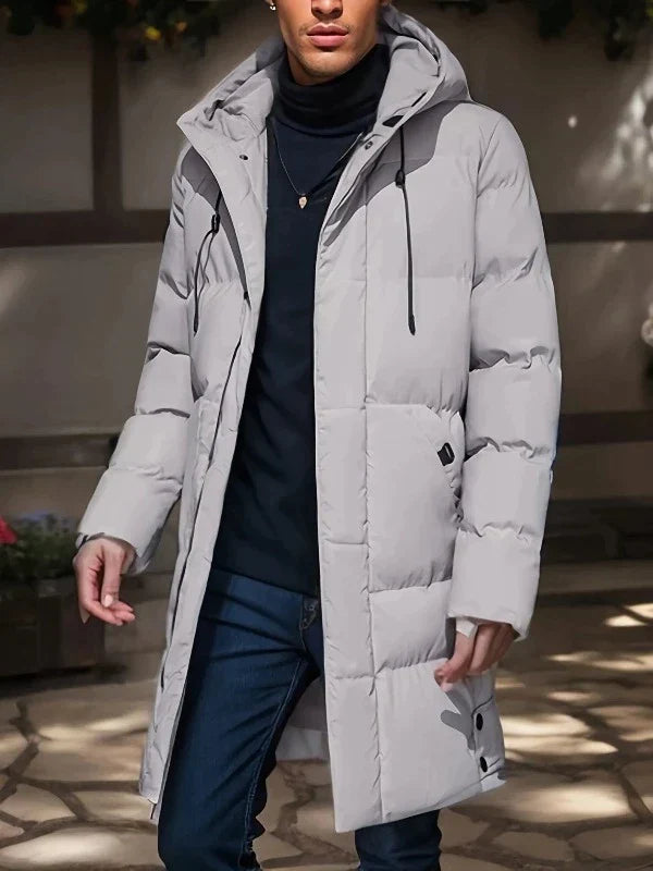 Warm Padded Long Coat - Milan-Grey-S-The Livary