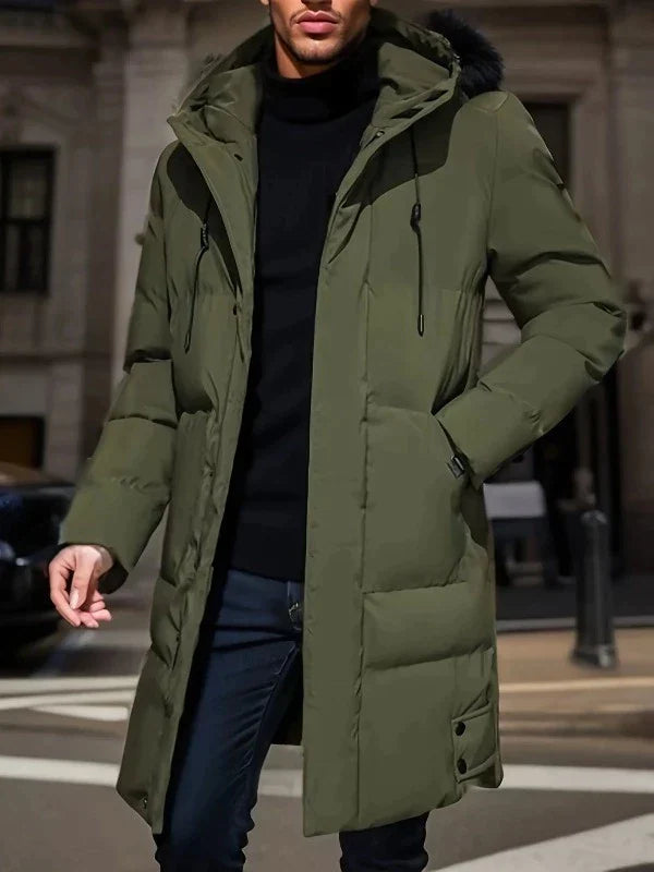 Warm Padded Long Coat - Milan-Army Green-S-The Livary
