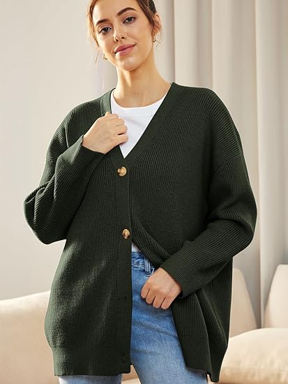 Lightweight V-neck Vest with Button Closure - Lana-Green-The Livary