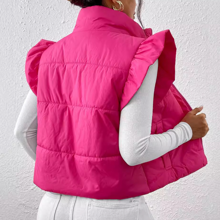 Short Padded Women's Gilet - Romy-Pink-XS-The Livary