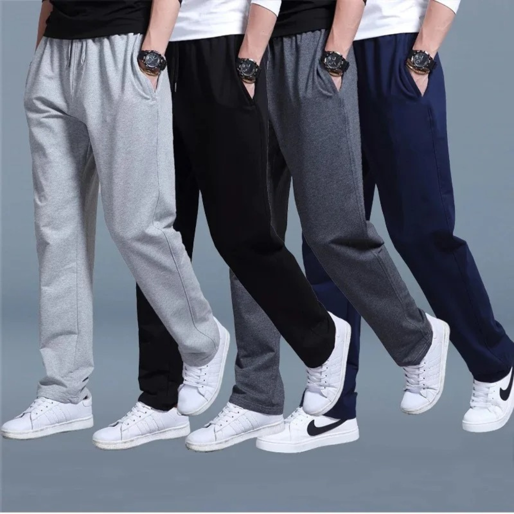 Men's Jogging Trousers with Oversized Fit - Valen-Black-M-The Livary