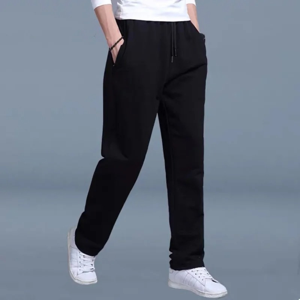 Men's Jogging Trousers with Oversized Fit - Valen-Black-M-The Livary