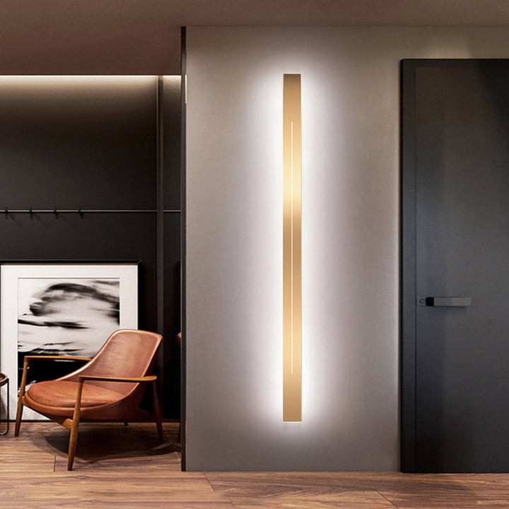 Modern LED Wall Lamp - LumièreGold-Black-L 23.62 in-Warm White-The Livary