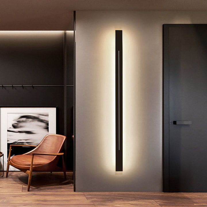 Modern LED Wall Lamp - LumièreGold-Black-L 23.62 in-Warm White-The Livary