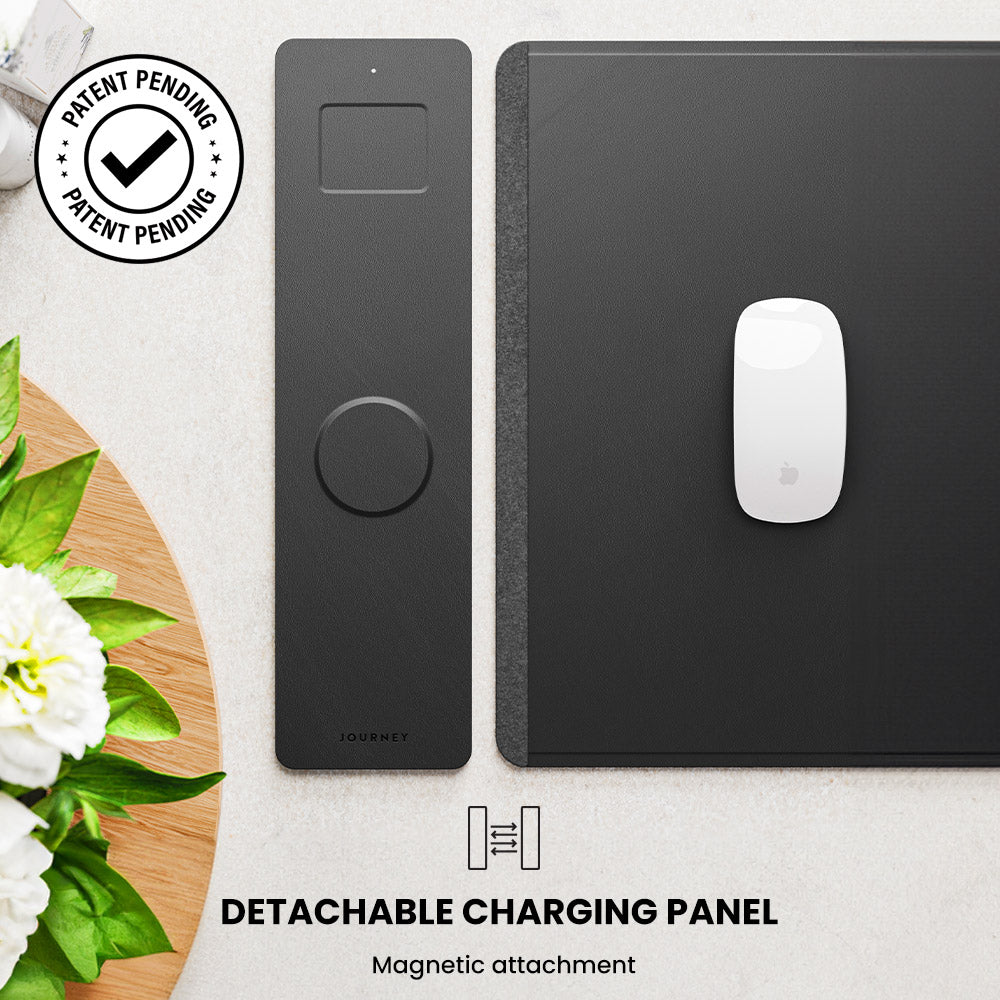 Wireless Rechargeable Desk Mat - ChargePad Flex-Black-The Livary