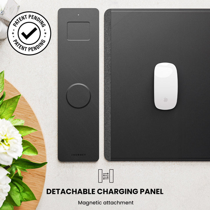 Wireless Rechargeable Desk Mat - ChargePad Flex-Black-The Livary