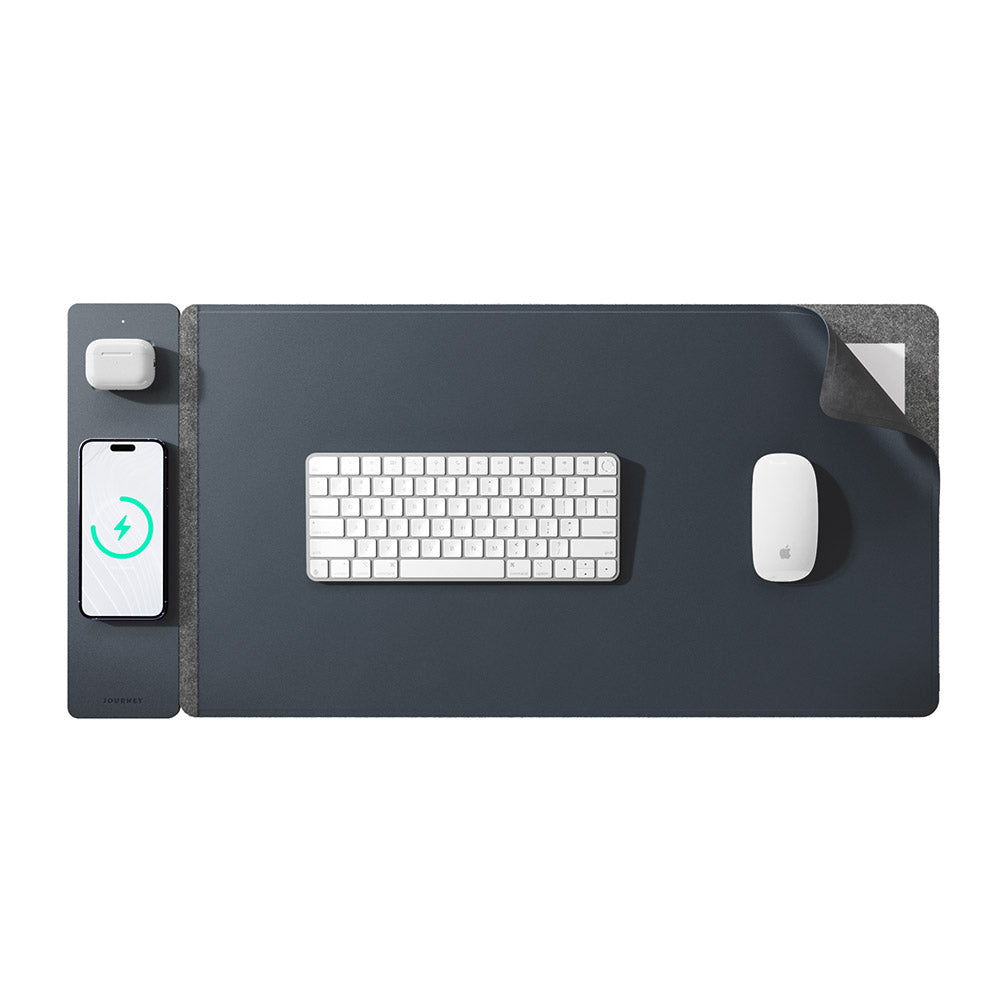 Wireless Rechargeable Desk Mat - ChargePad Flex-Dark blue-The Livary