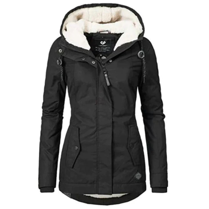 Trendy Winter Coat for Women - Evelina-Black-S-The Livary