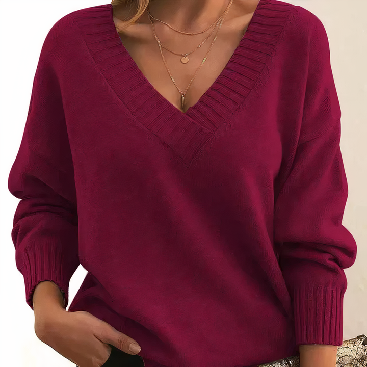 Luxury Cashmere Sweater - Isabella-Red-S-The Livary