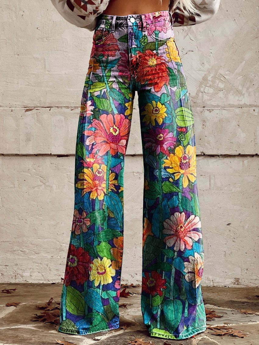 Lightweight Long Ladies Trousers - Lina-Daisy-S-The Livary