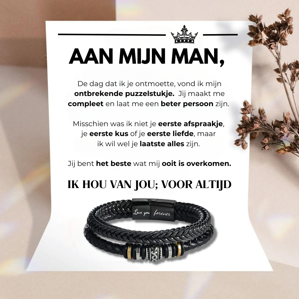 FOR MY HUSBAND - I LOVE YOU; FOREVER - BRACELET-Standard-The Livary