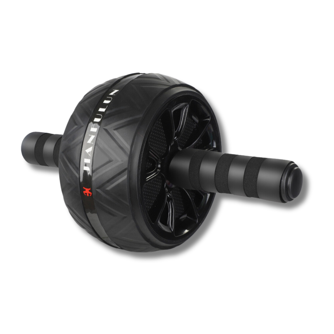 Ab Roller with Wide Wheels - CoreX-Black-The Livary