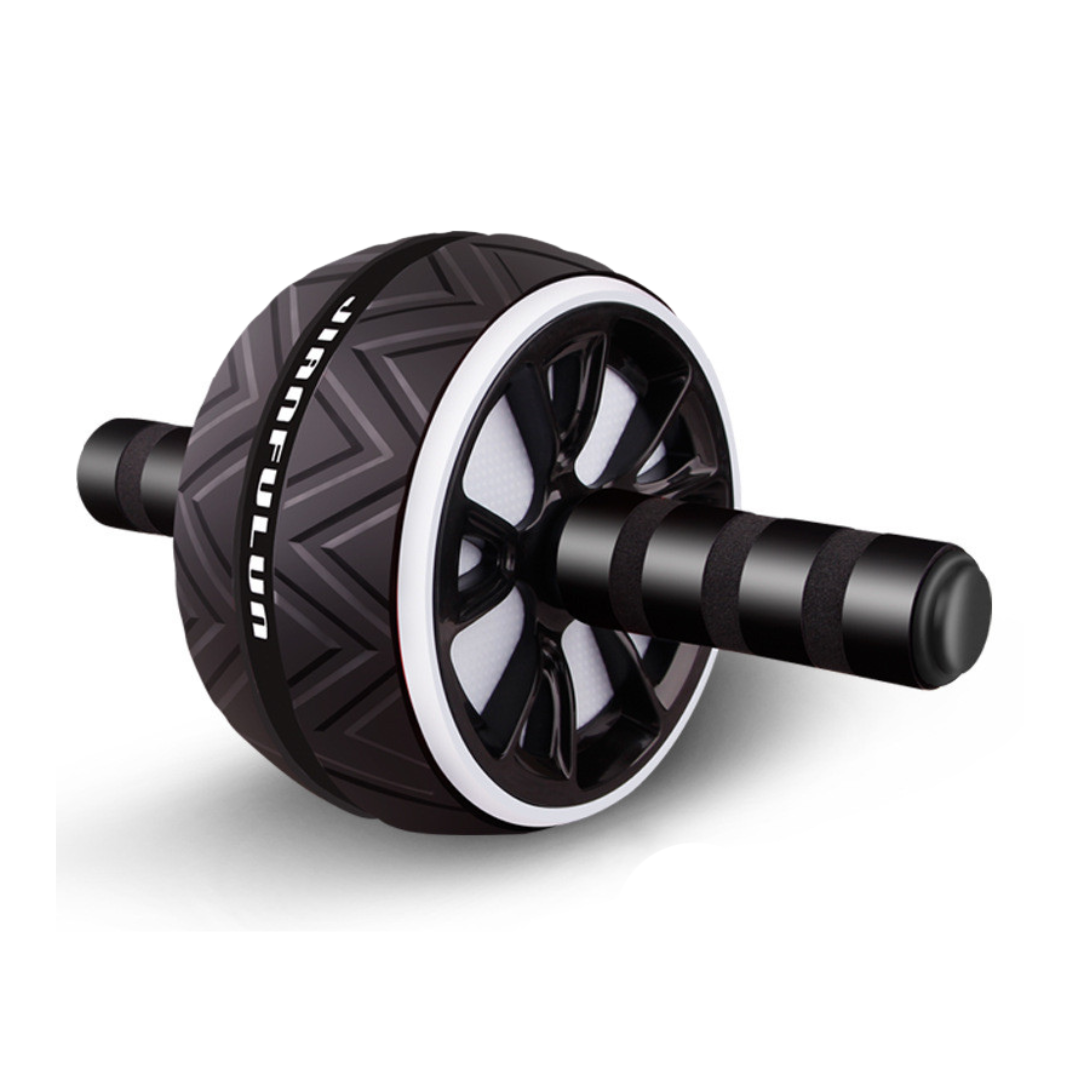Ab Roller with Wide Wheels - CoreX-Black/White-The Livary