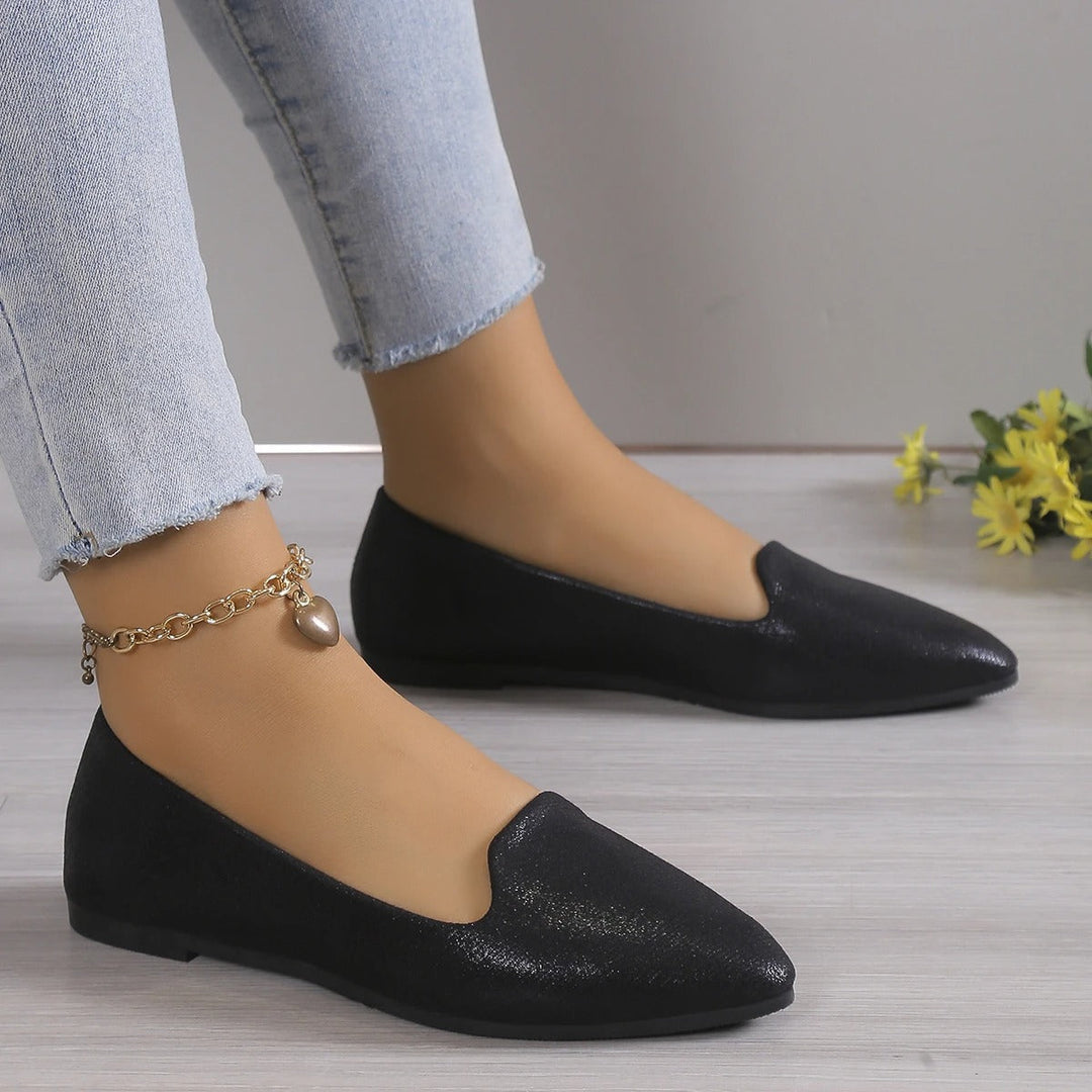 Elegant lace ballerinas with stretch - Vivienne-Gold-3-The Livary