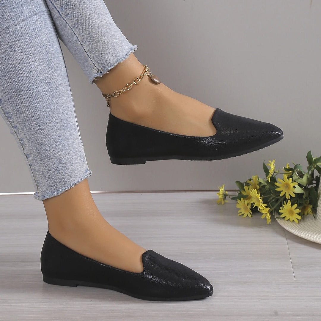 Elegant lace ballerinas with stretch - Vivienne-Gold-3-The Livary