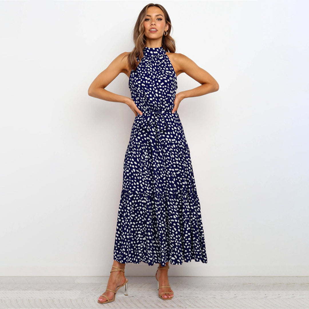 Stylish Long Summer Dress - Lucienne-Blue-S-The Livary